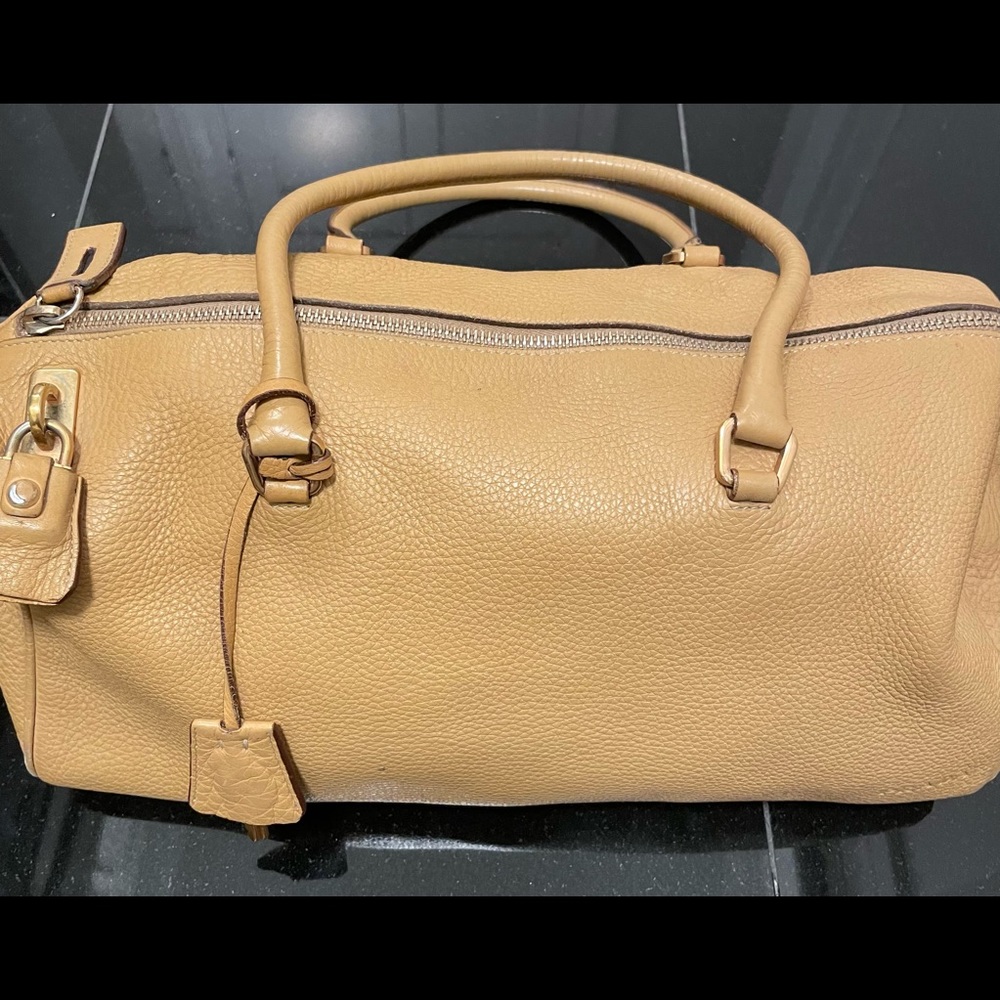 Vintage Prada Beige soft leather bag